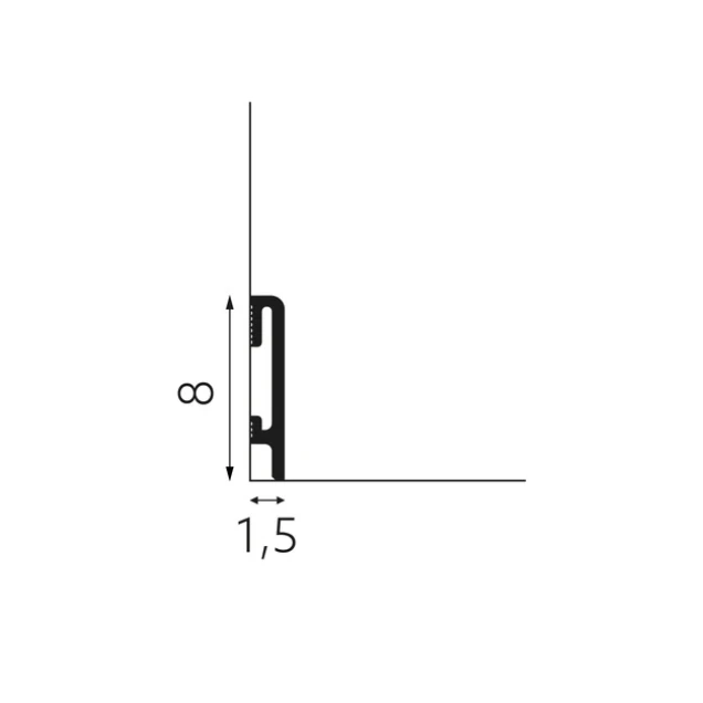 Plintă vopsită DUROFIT Alb 8 cm – PF080 - imagine 3