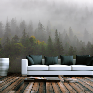 Fototapet personalizat fara imbinari Enigmatic Forest pentru living si dormitor