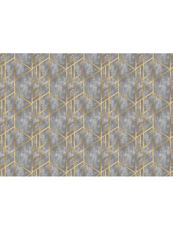 Model Geometric Gold pentru living si dormitor