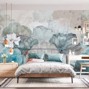 Fototapet personalizat fara imbinari Nenuphar pentru living si dormitor