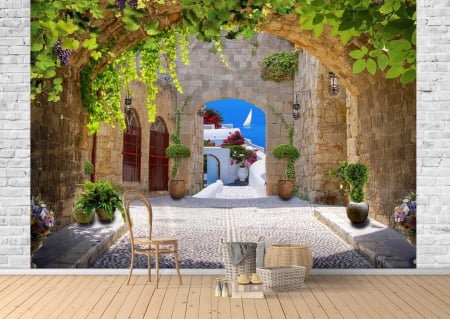 Model Old Arches With Leaves pentru living si dormitor