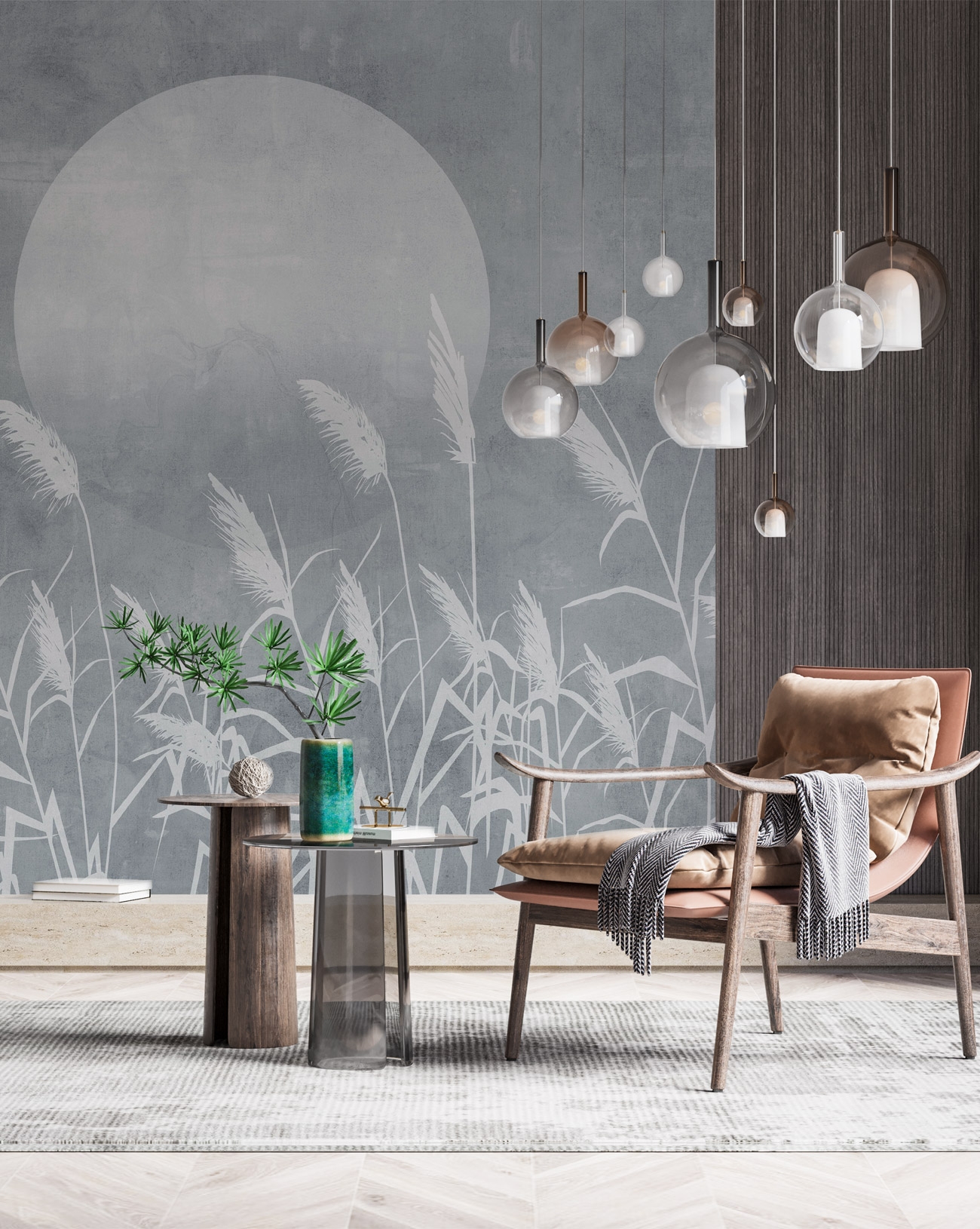 Fototapet personalizat fara imbinari Other Reed pentru living si dormitor