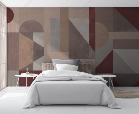Fototapet personalizat fara imbinari Pasari Abstracte pentru living si dormitor